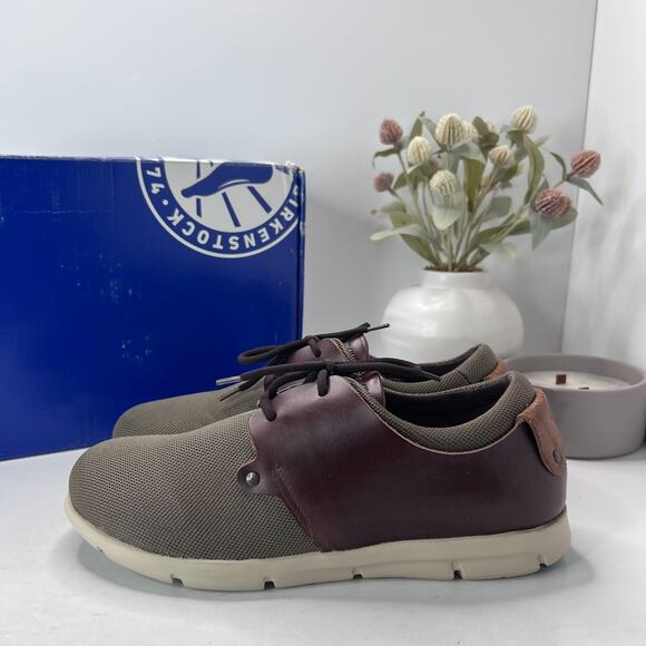 Birkenstock Shoes - Birkenstock Minot Leather/Textile Sneaker Brown Regular Fit Women 11/Men 9 NWB